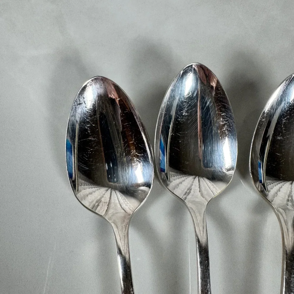Set of 4 Oneida Simeon L & George‎ H Rogers Silver Plated Teaspoons Lot 2
